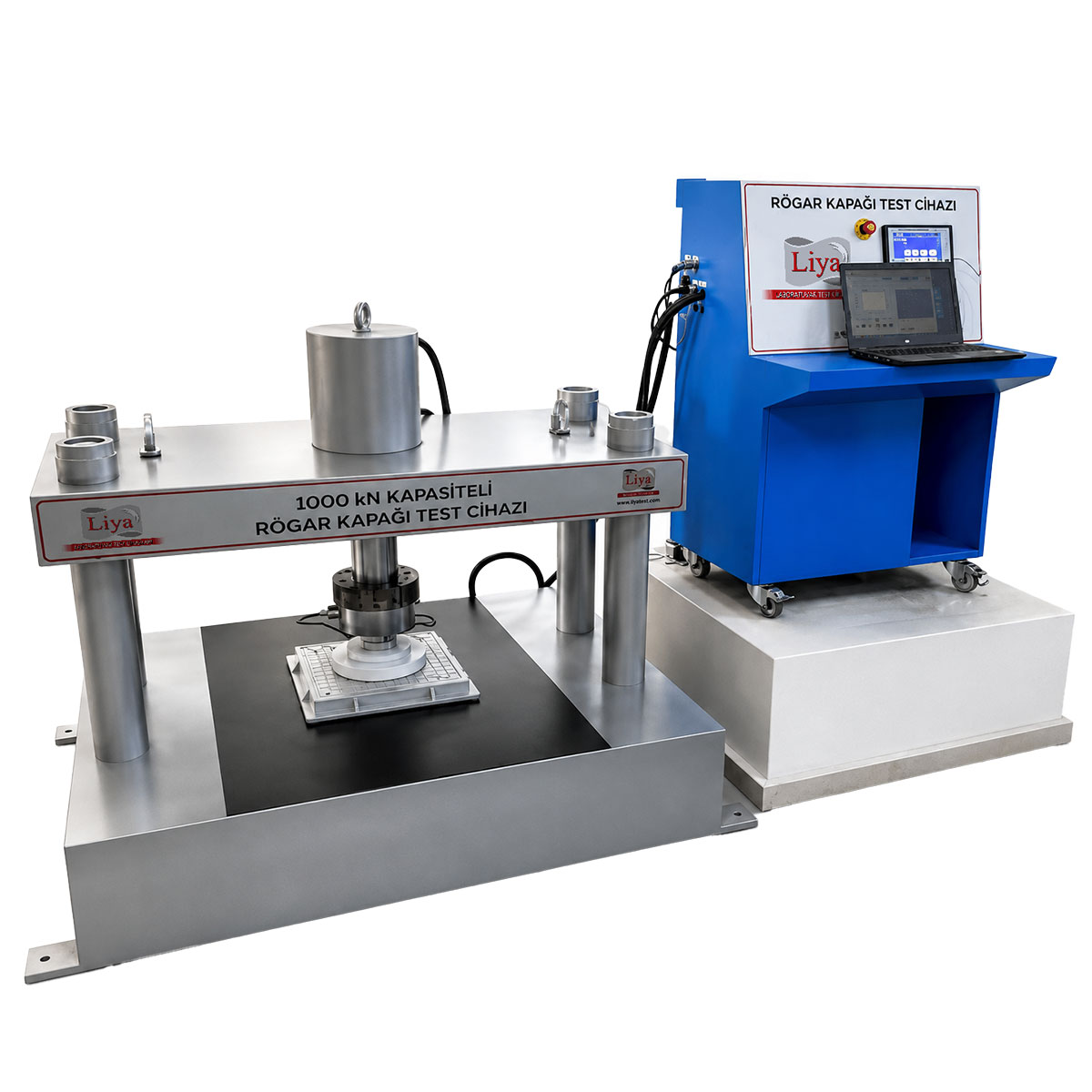 1000 kN kapasiteli Liya Test Rögar Kapağı Test Cihazı