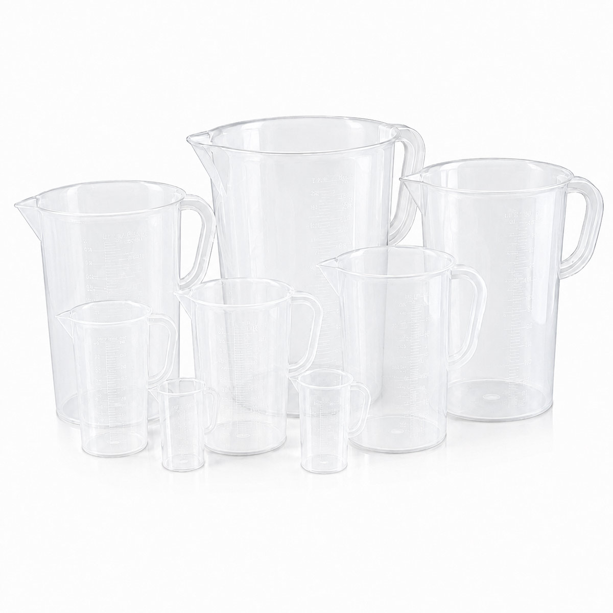 LİYA Plastik Beher 25 ml ile 5000 ml Kapasite Seçenekleri
